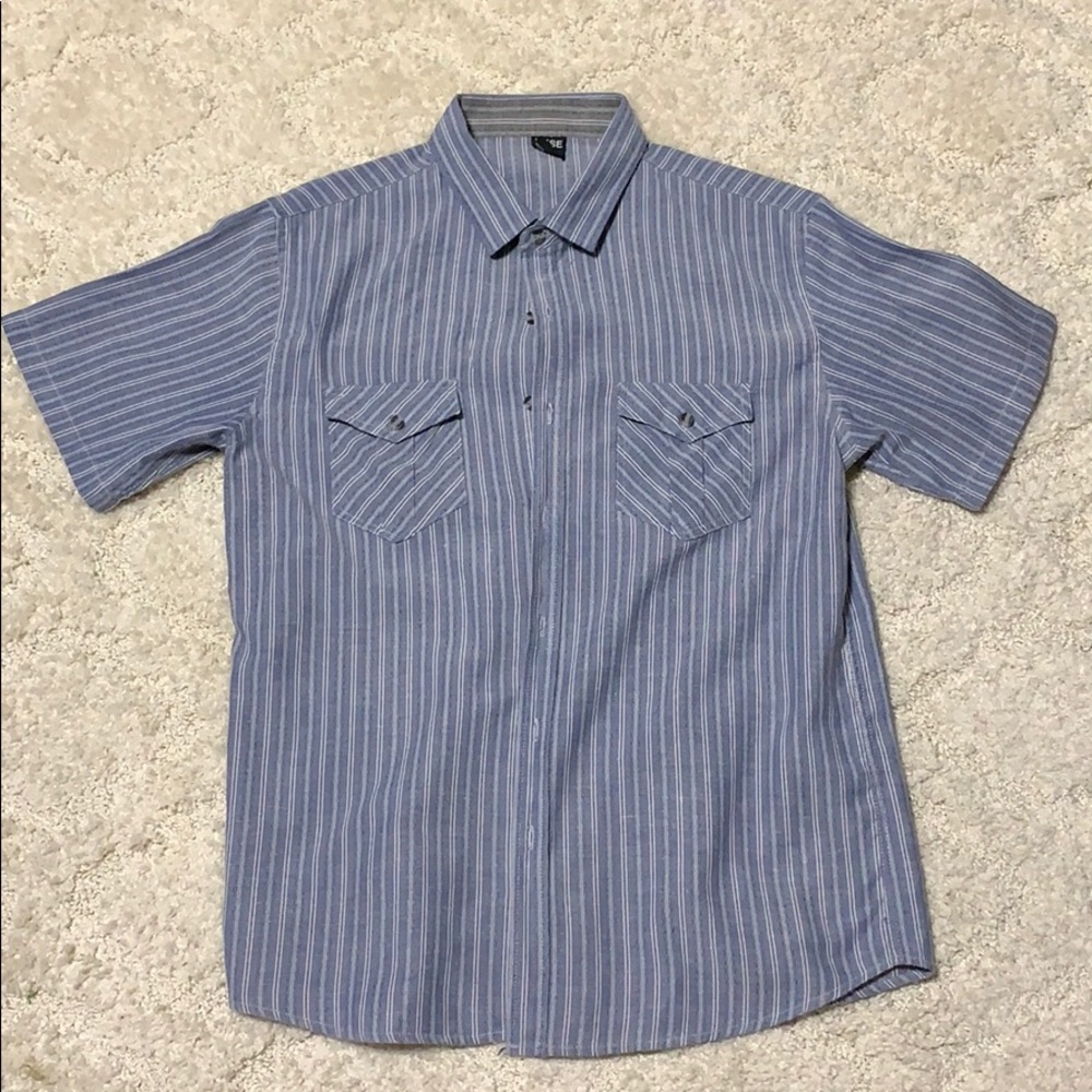 Vintage Men’s Button Up Vese Shirt size Large